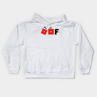 Roblox oof Logo Eye Noob Red And Black Kids Hoodie